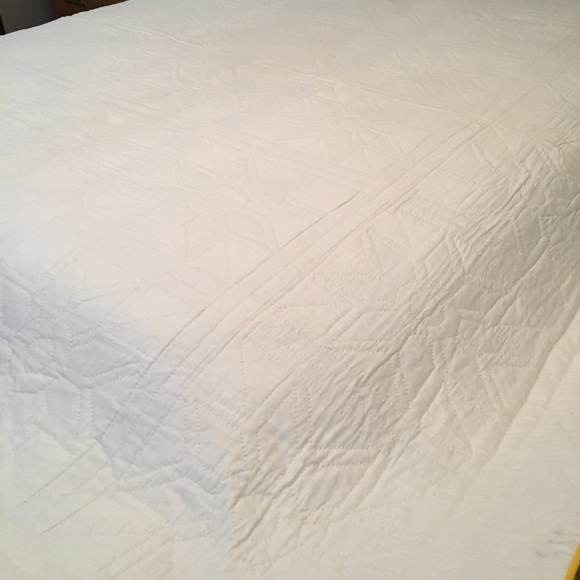 30's Antique Vintage Star / Sun Pattern Name Quilt - Picture 5 of 8